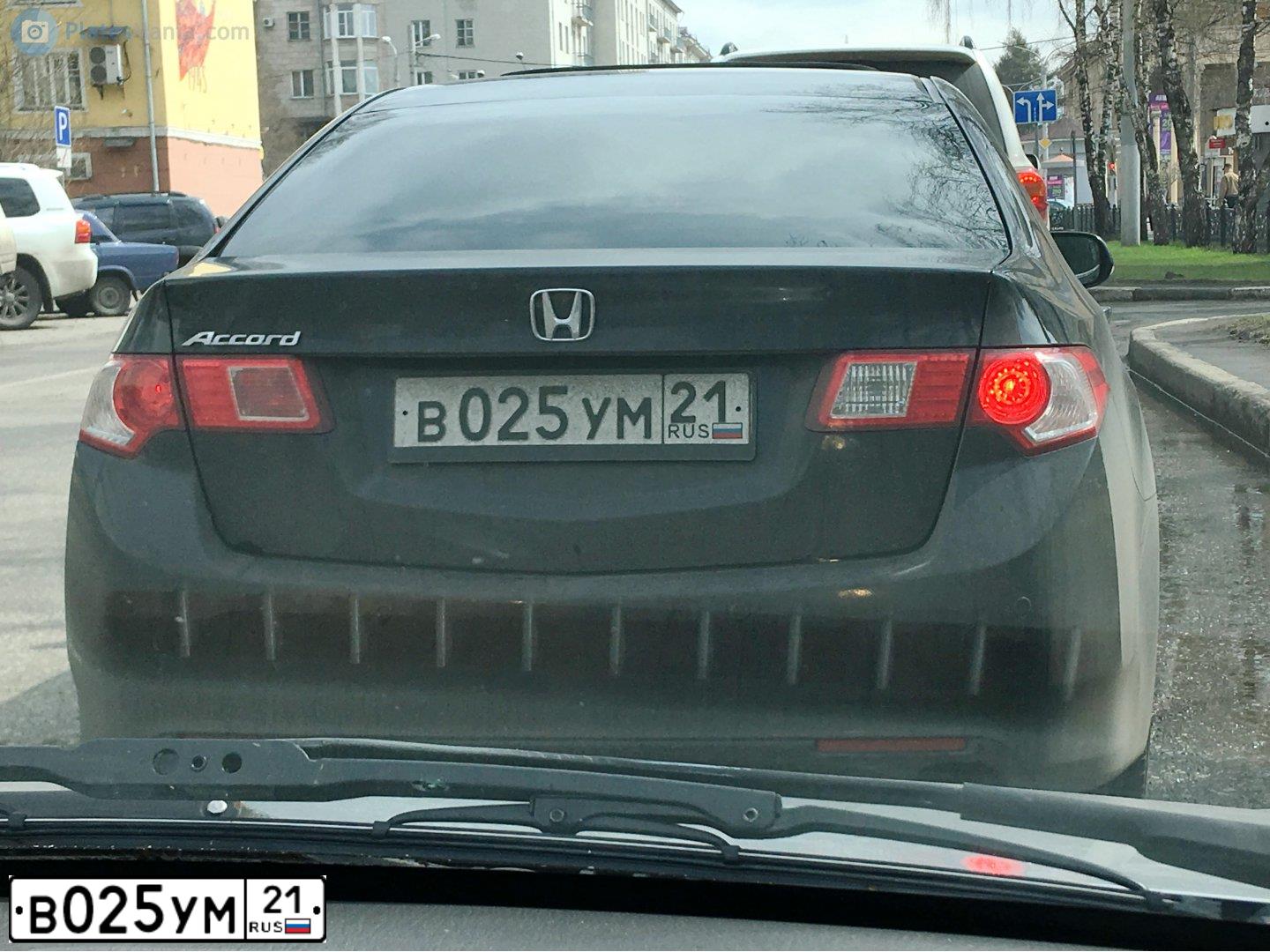 Фото автомобиля HONDA ACCORD, 2008 — госномер А345АА121. Цвет: ЧЕРНЫЙ