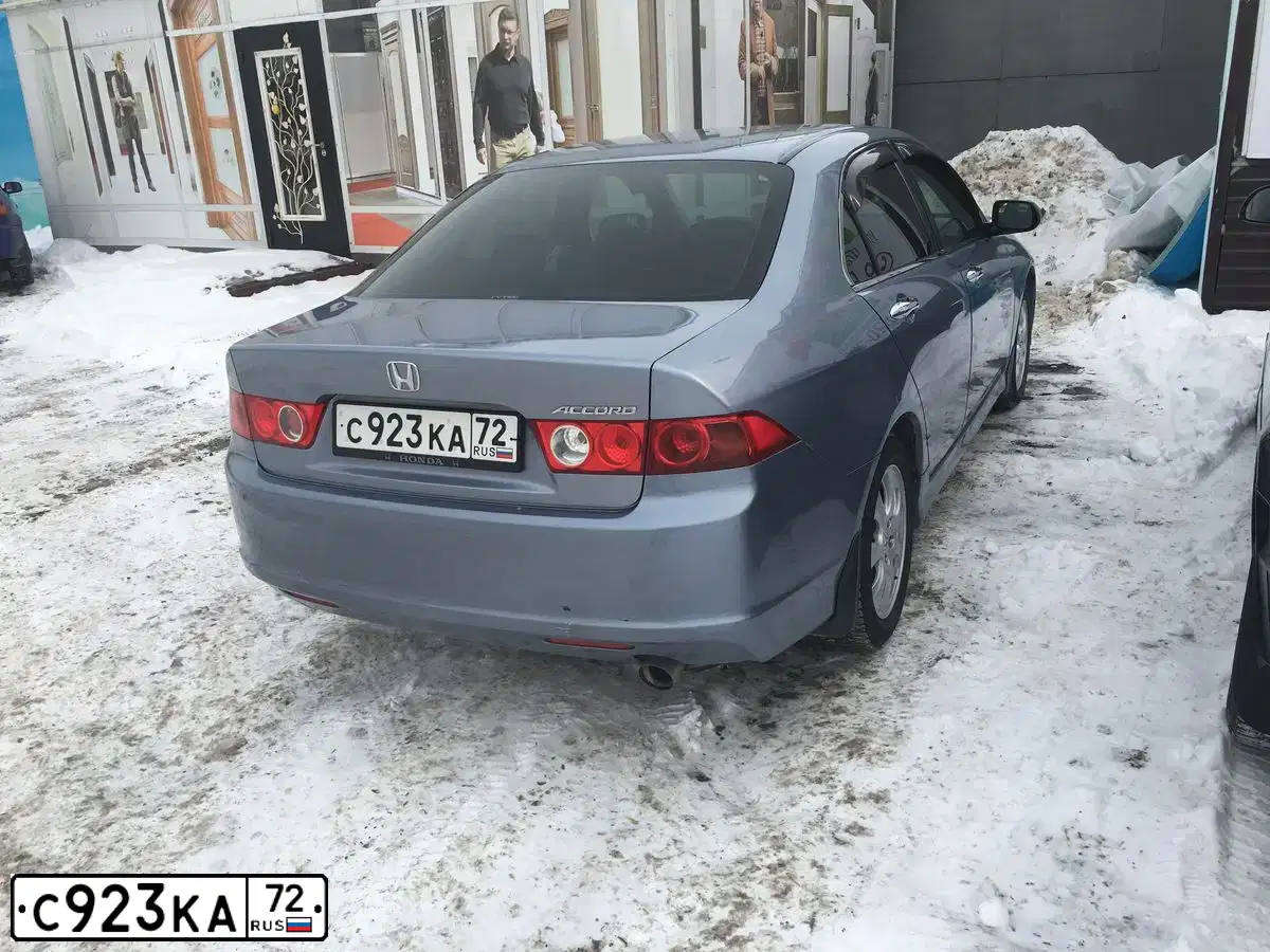 Фото автомобиля HONDA ACCORD, 2007 — госномер С923КА72. Цвет: СЕРО-ГОЛУБОЙ