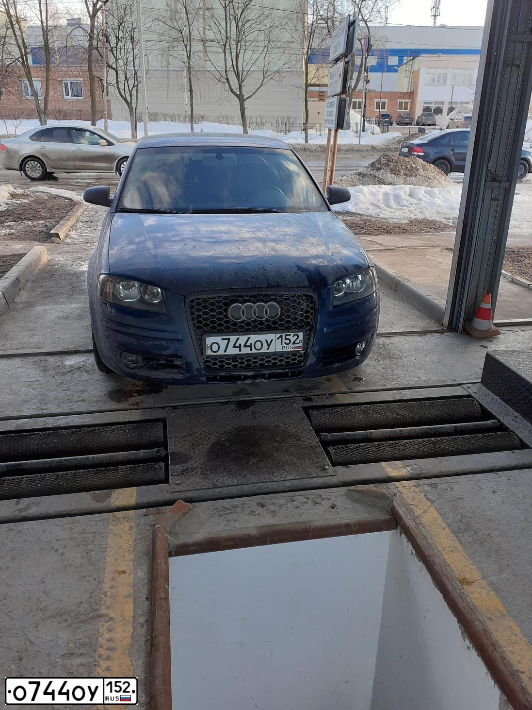 Фото автомобиля AUDI A3, 2008 — госномер О844ТО62. Цвет: синий