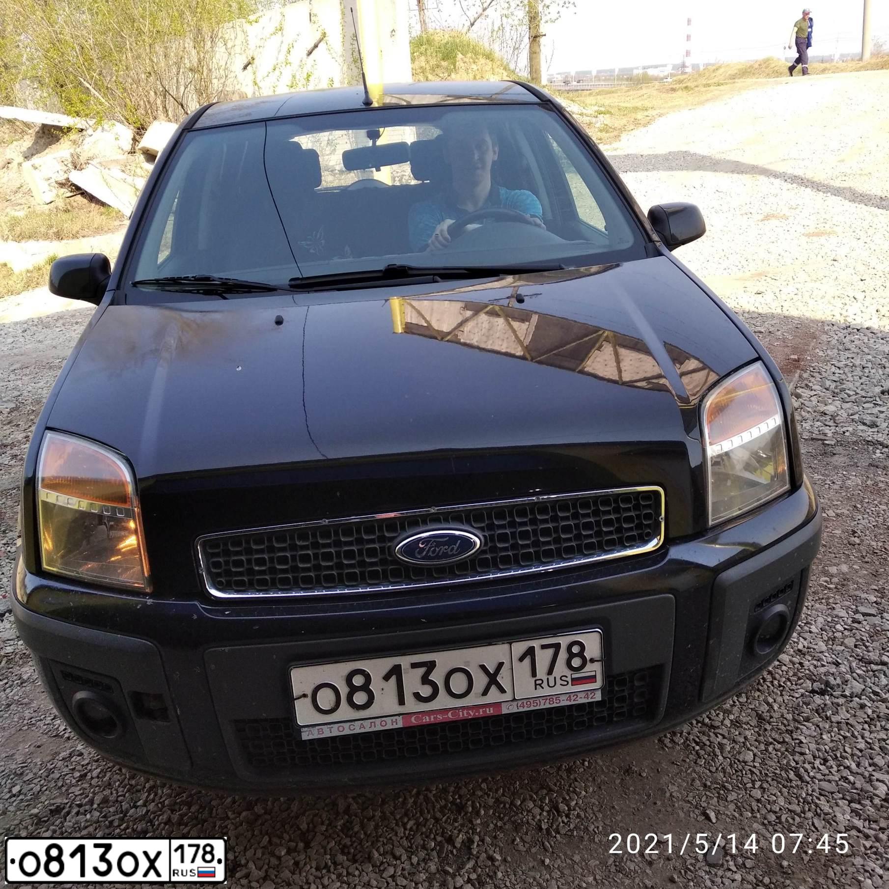 Фото автомобиля FORD FUSION, 2007 — госномер О813ОХ178. Цвет: ЧЕРНЫЙ