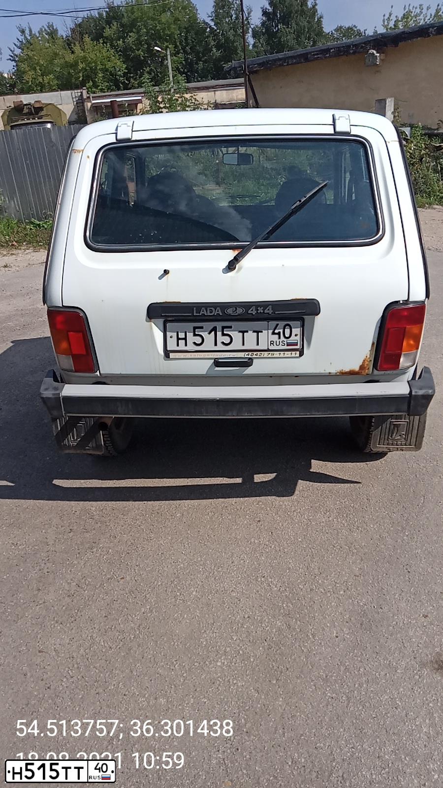 Фото автомобиля VAZ 2121 NIVA, 2013 — госномер Н515ТТ40. Цвет: ЯРКО-БЕЛЫЙ