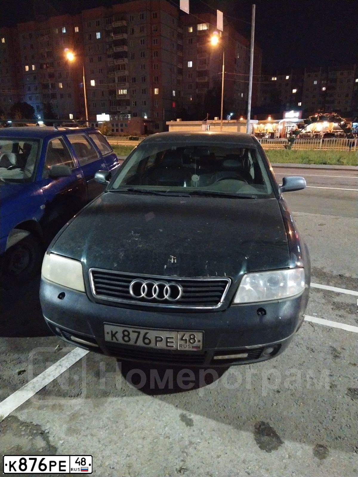 Фото автомобиля AUDI A6, 2001 — госномер К876РЕ48. Цвет: ЗЕЛЕНЫЙ