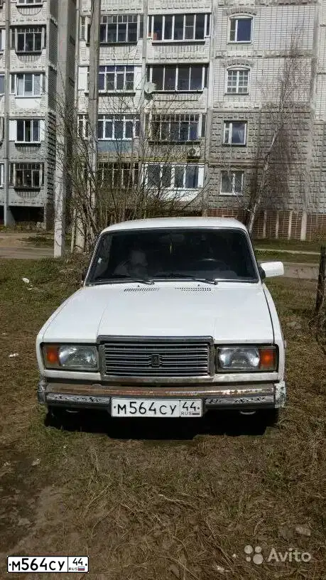 Фото автомобиля LADA 2107, 2008 — госномер О969КХ44. Цвет: Белый