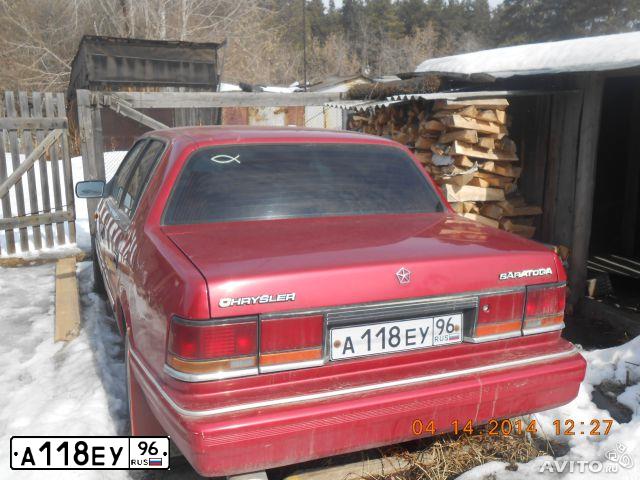Фото автомобиля CHRYSLER КРАЙСЛЕР САРАТОГА, 1993 — госномер А118ЕУ96. Цвет: КРАСНЫЙ