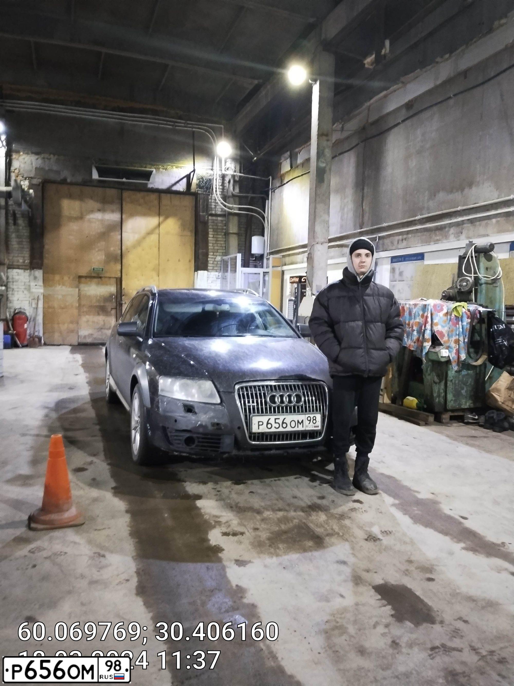 Фото автомобиля AUDI A6, 2006 — госномер Р656ОМ98. Цвет: ТЕМНО-СЕРЫЙ