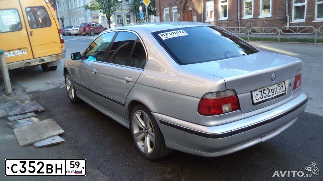 Фото автомобиля BMW W SERIE 5, 1999 — госномер Е991СУ196. Цвет: Серебристый