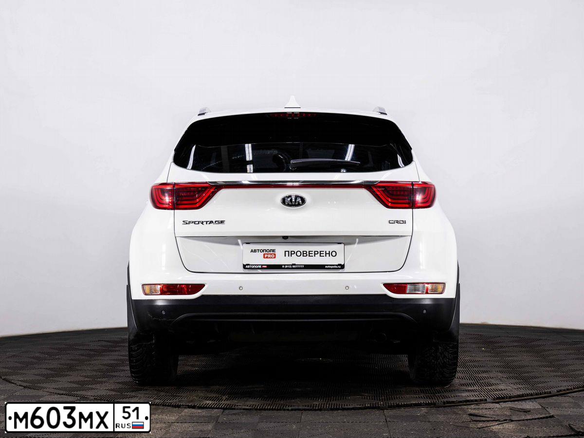 Фото автомобиля KIA SPORTAGE, 2016 — госномер М603МХ51. Цвет: Белый