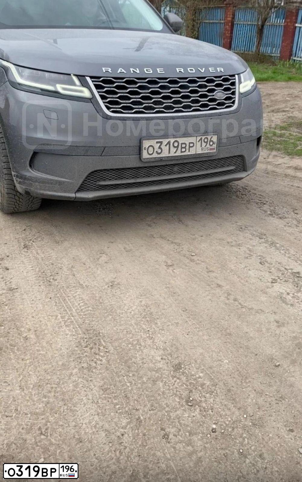 Фото автомобиля LANDROVER RANGE ROVER VELAR, 2019 — госномер О319ВР196. Цвет: Серый