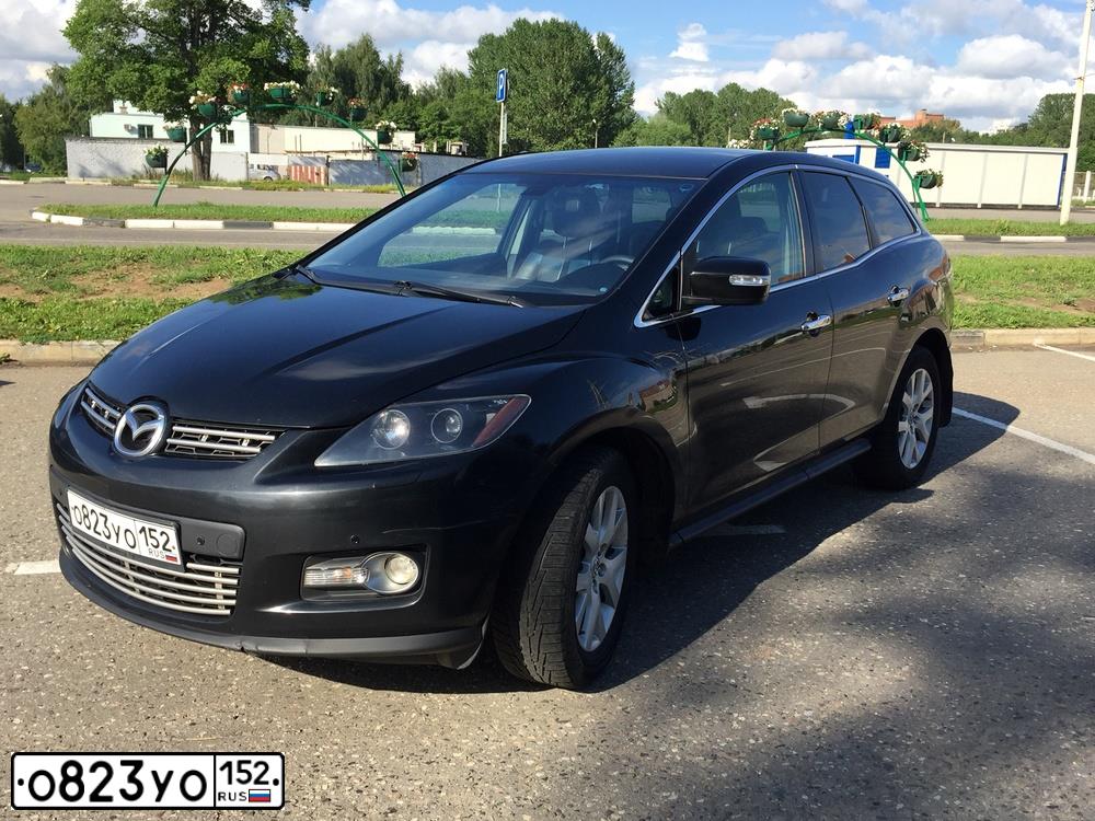 Фото автомобиля MAZDA CX-7, 2008 — госномер С034КМ40. Цвет: ЧЕРНЫЙ