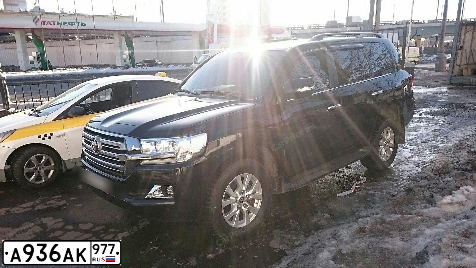 Фото автомобиля TOYOTA LANDCRUISER 200, 2017 — госномер А936АК977. Цвет: ЧЕРНЫЙ