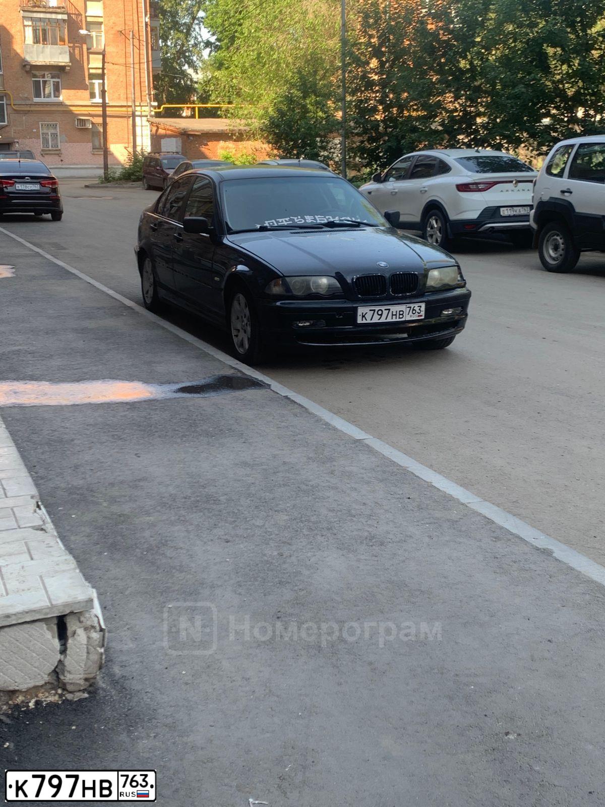 Фото автомобиля BMW W SERIE 3, 1999 — госномер К797НВ763. Цвет: ЧЕРНЫЙ