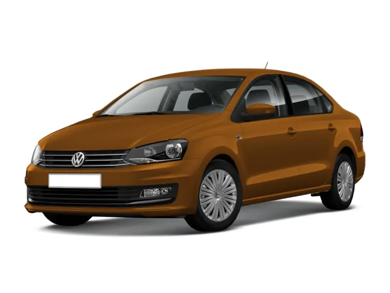 Фото автомобиля VOLKSWAGEN POLO, 2016 — госномер Р814УО777. Цвет: Коричневый