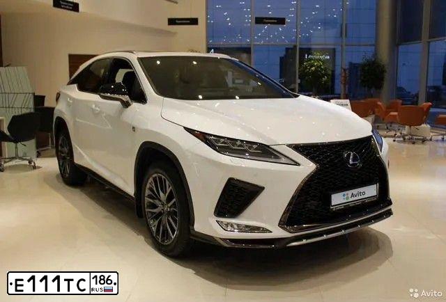 Фото автомобиля LEXUS RX, 2020 — госномер Е111ТС186. Цвет: Белый