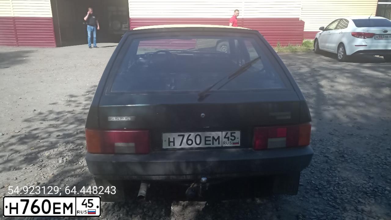 Фото автомобиля LADA 2109 SAMARA, 2002 — госномер Н760ЕМ45. Цвет: ТЕМНО-ЗЕЛЕНЫЙ