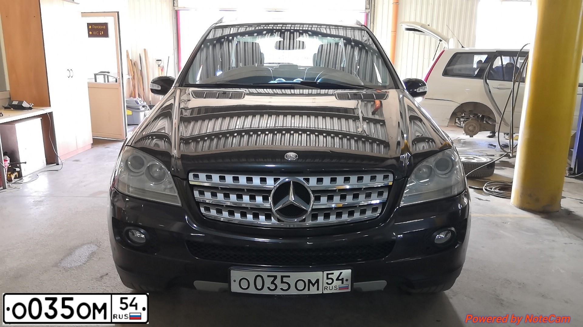 Фото автомобиля MERCEDES M-KLASSE, 2008 — госномер М379НВ142. Цвет: Коричневый