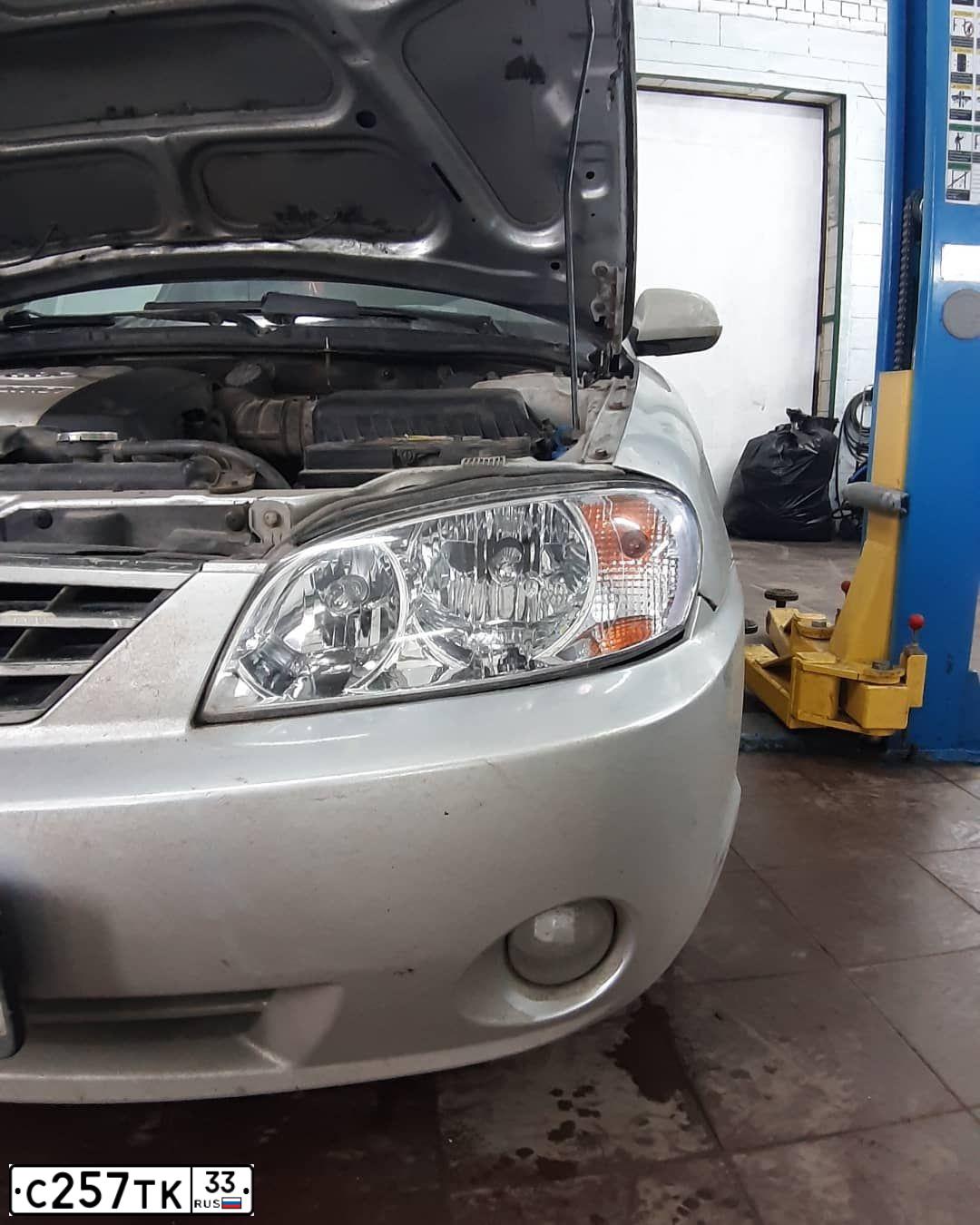 Фото автомобиля KIA SPECTRA, 2006 — госномер С257ТК33. Цвет: АЛМАЗНОЕ СЕРЕБРО