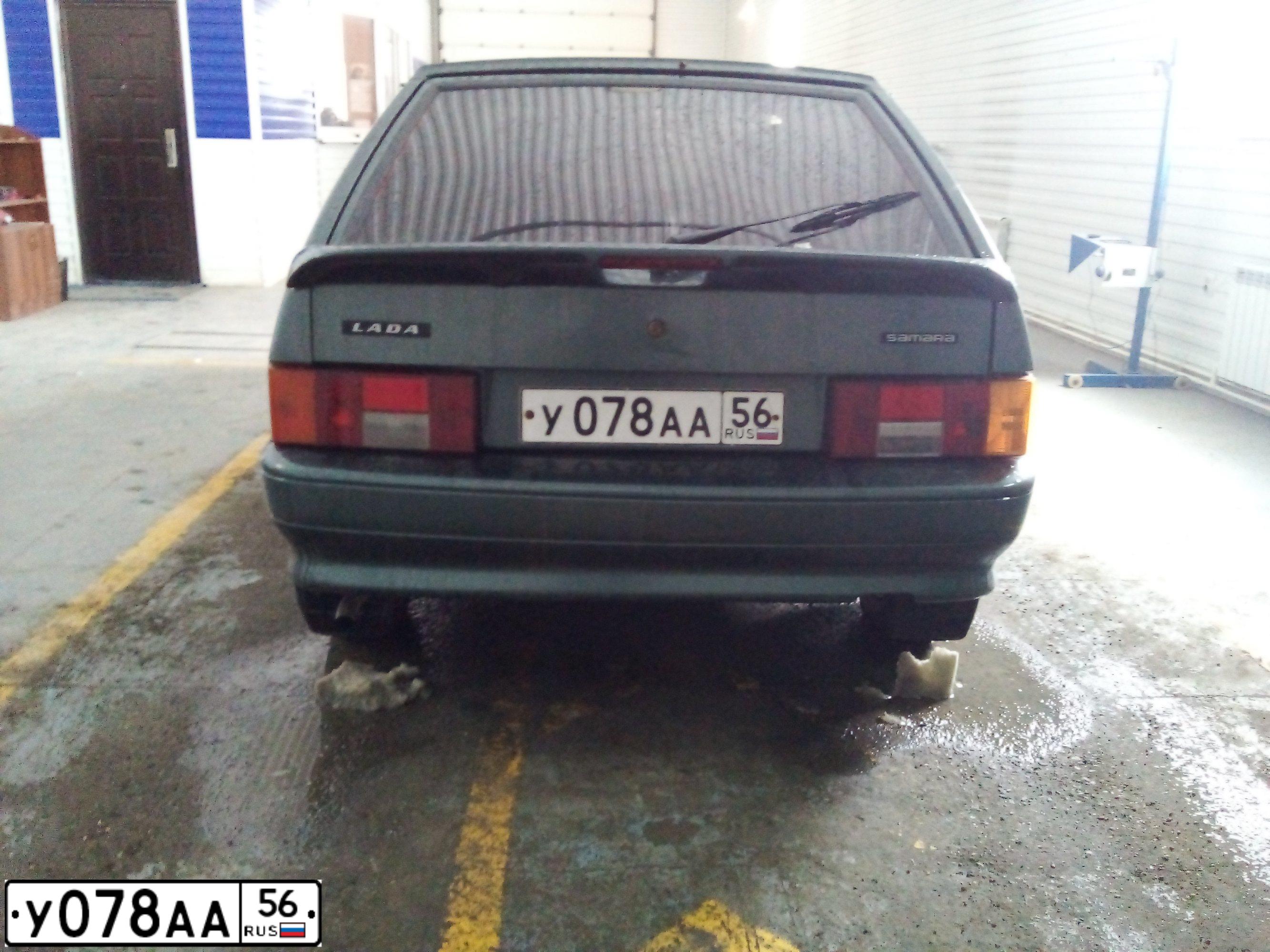 Фото автомобиля LADA 2114 SAMARA, 2011 — госномер У078АА56. Цвет: Серо-сине-зеленый