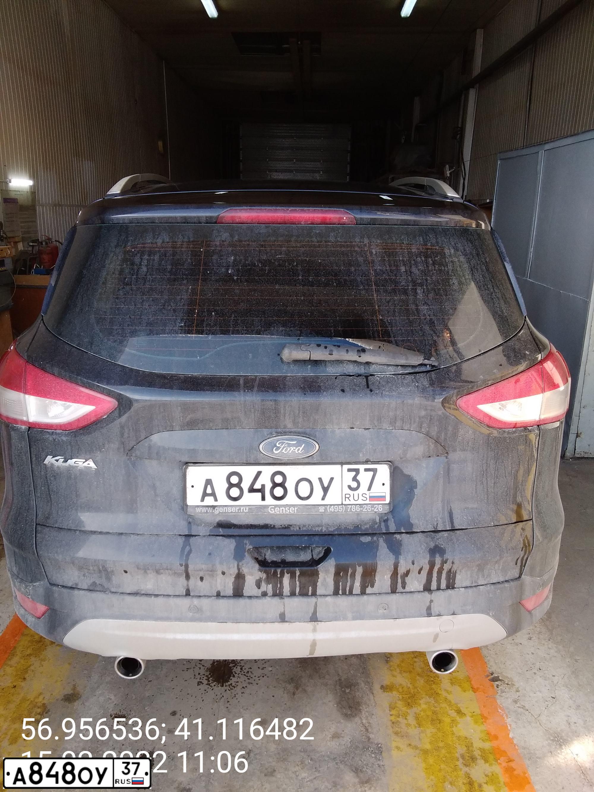 Фото автомобиля FORD KUGA, 2016 — госномер А848ОУ37. Цвет: ЧЕРНЫЙ
