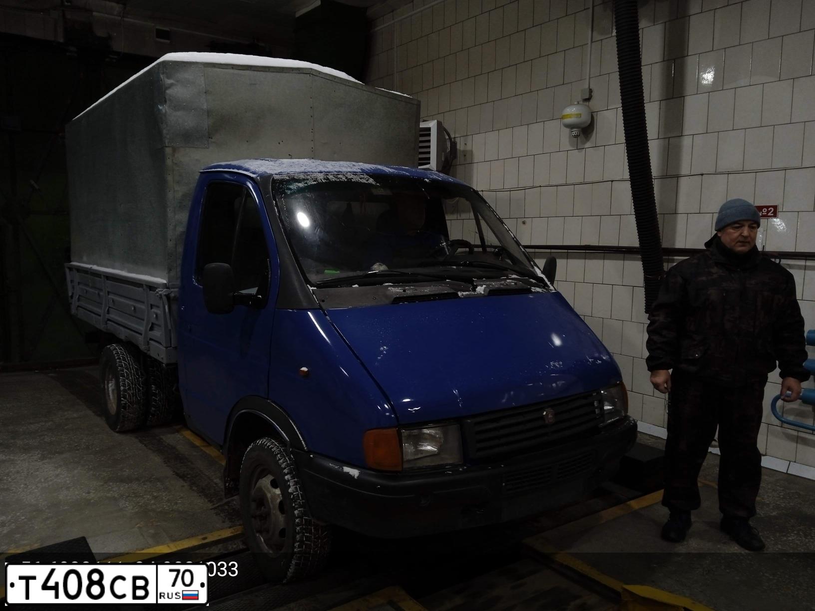 Фото автомобиля GAZ 3302 EL, 1995 — госномер Н487ЕМ70. Цвет: СИНИЙ