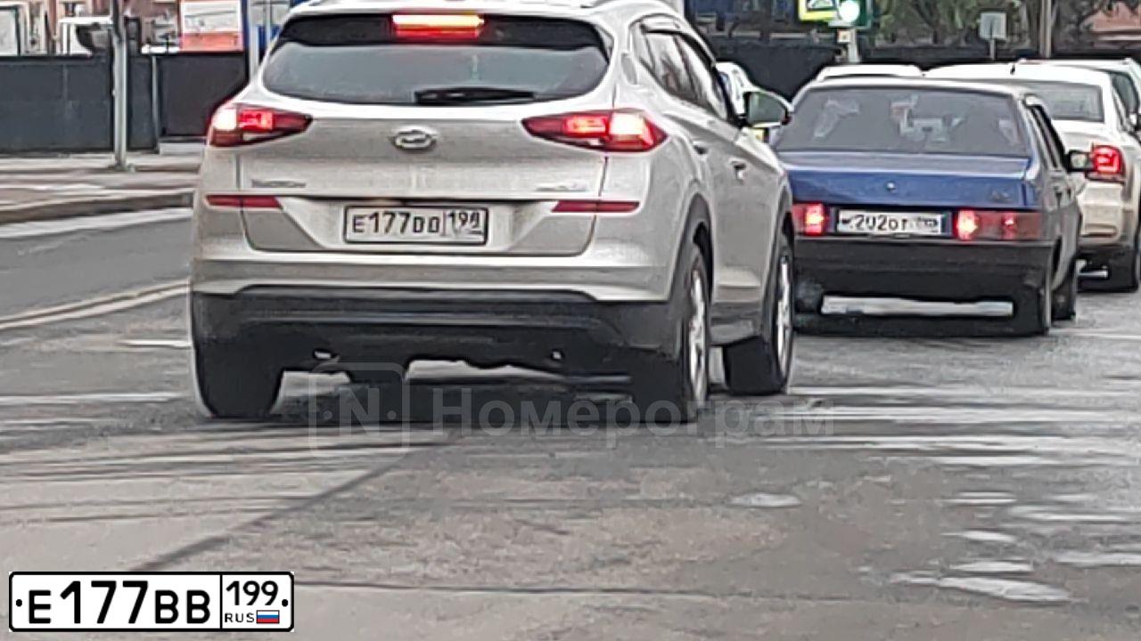 Фото автомобиля HYUNDAI GETZ, 2007 — госномер Е177ВВ199. Цвет: СИНИЙ