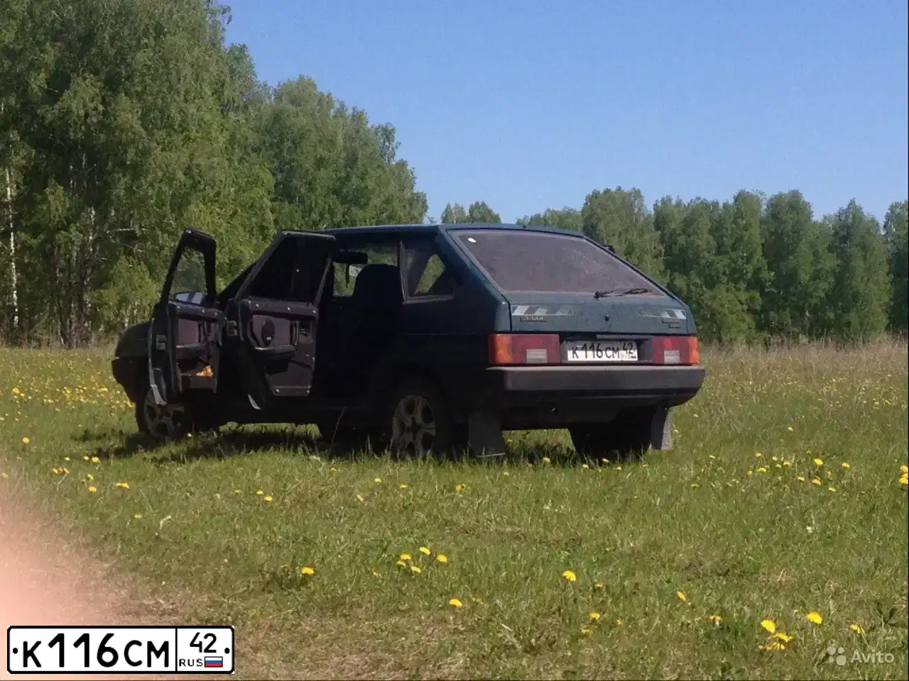 Фото автомобиля LADA 2109 SAMARA, 2000 — госномер К116СМ42. Цвет: СИНЕ-ЗЕЛЕНЫЙ