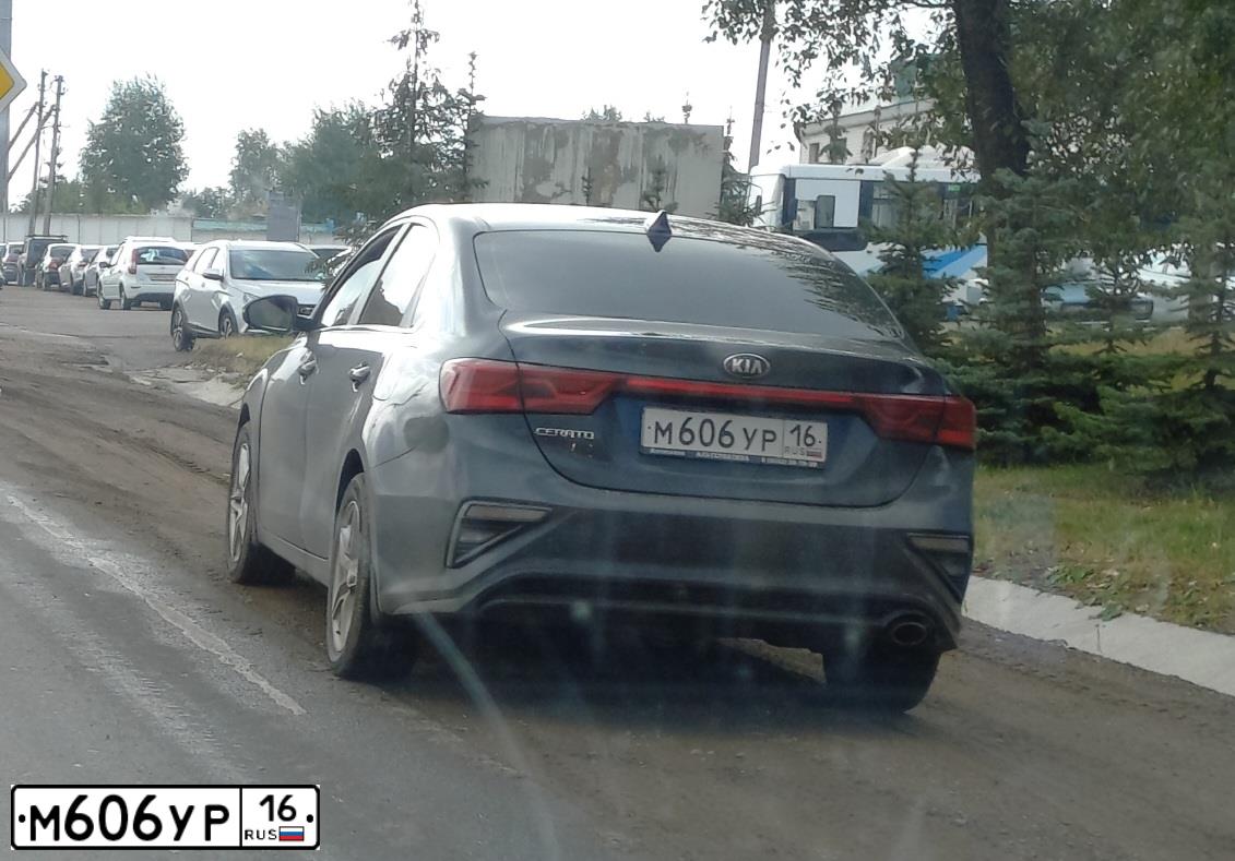 Фото автомобиля KIA CERATO, 2019 — госномер М606УР16. Цвет: СИНИЙ