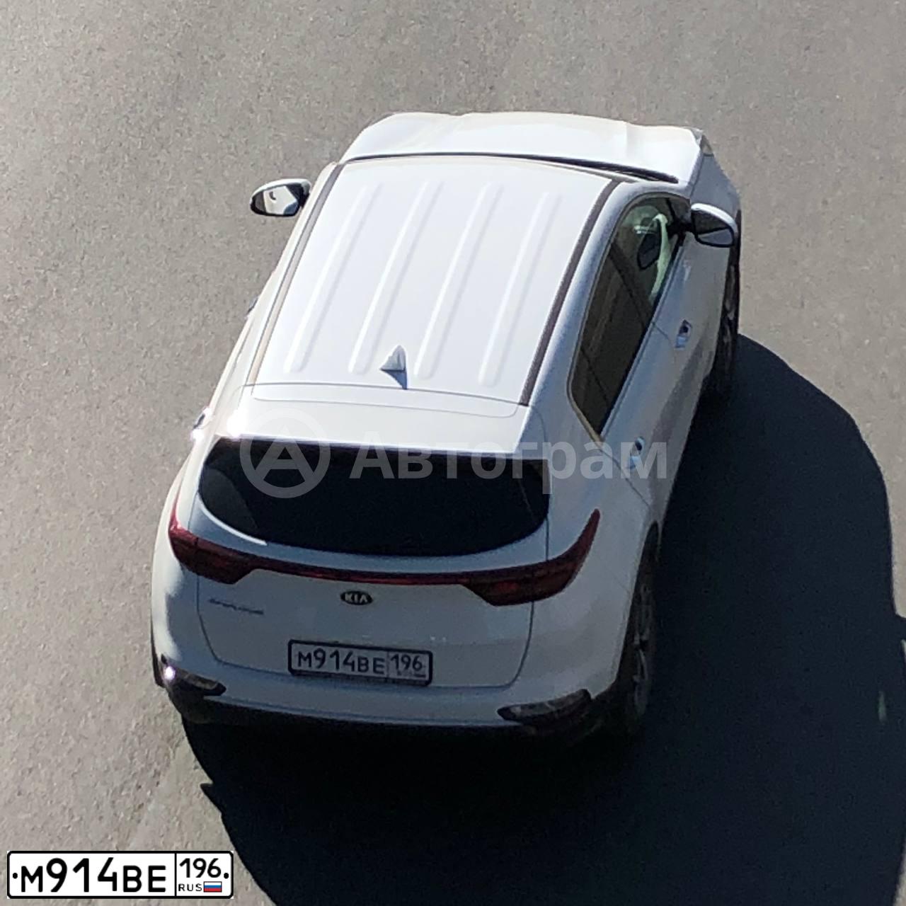 Фото автомобиля KIA SPORTAGE, 2019 — госномер М914ВЕ196. Цвет: Белый