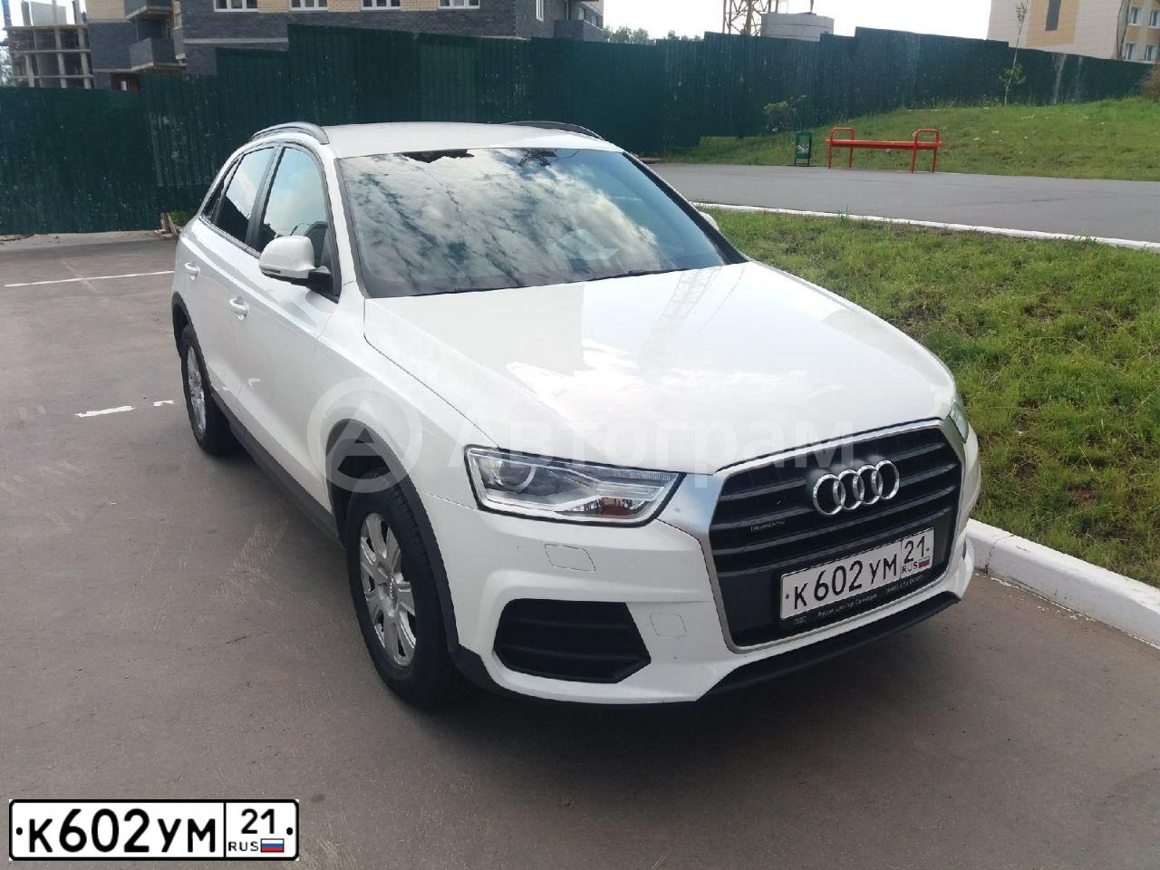 Фото автомобиля AUDI Q3, 2015 — госномер К602УМ21. Цвет: Белый
