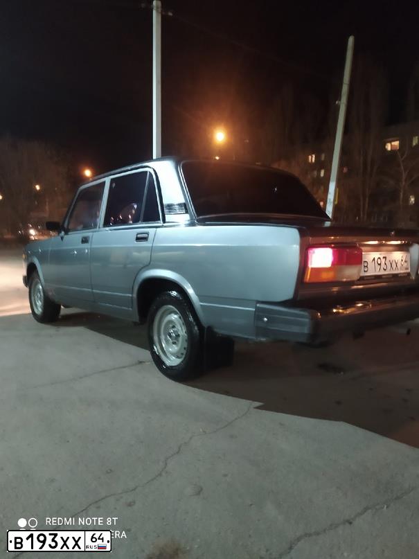 Фото автомобиля LADA 2107, 2011 — госномер В193ХХ64. Цвет: СРЕДНИЙ СЕРО-ЗЕЛЕНЫЙ МЕТ.