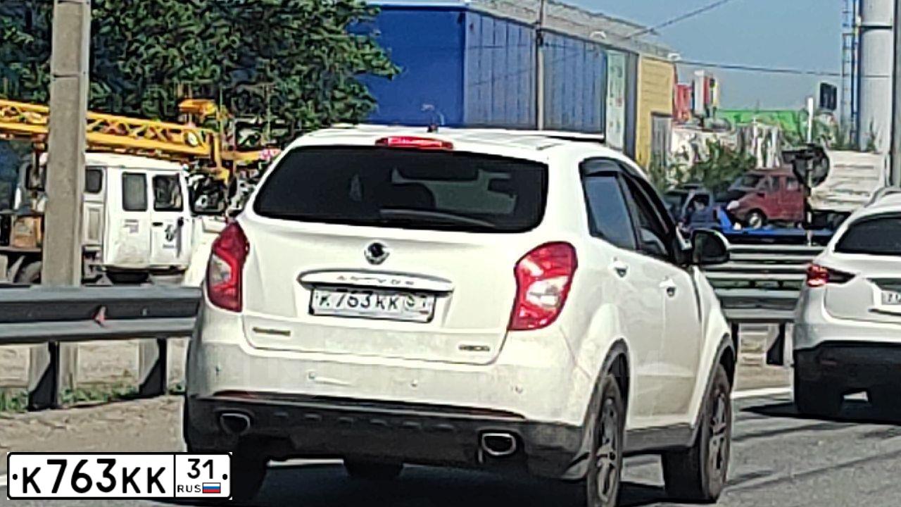 Фото автомобиля NISSAN TERRANO, 2014 — госномер К763КК31. Цвет: Белый