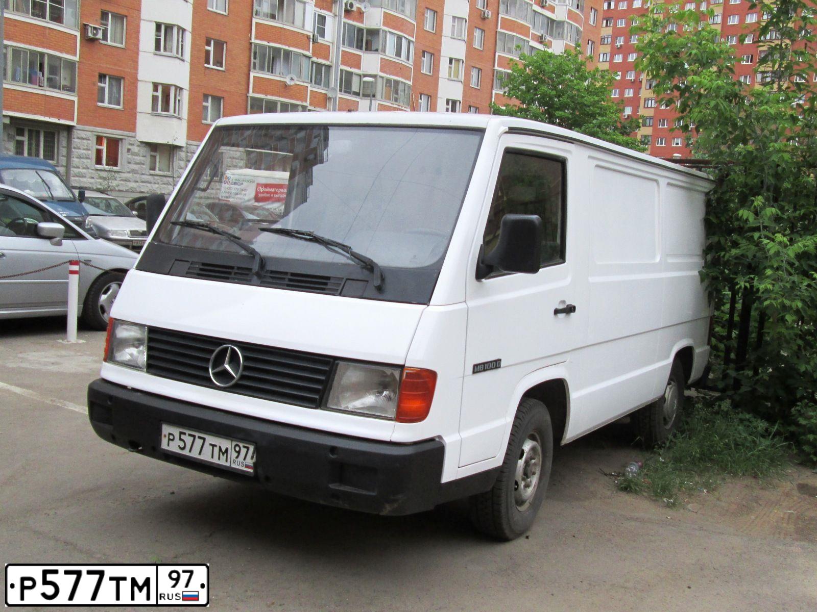 Фото автомобиля MERCEDES MB 100, 1995 — госномер Р577ТМ97. Цвет: БЕЛЫЙ
