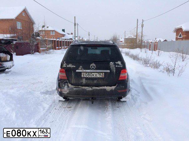 Фото автомобиля MERCEDES M-KLASSE, 2008 — госномер К053МТ763. Цвет: ЧЕРНЫЙ