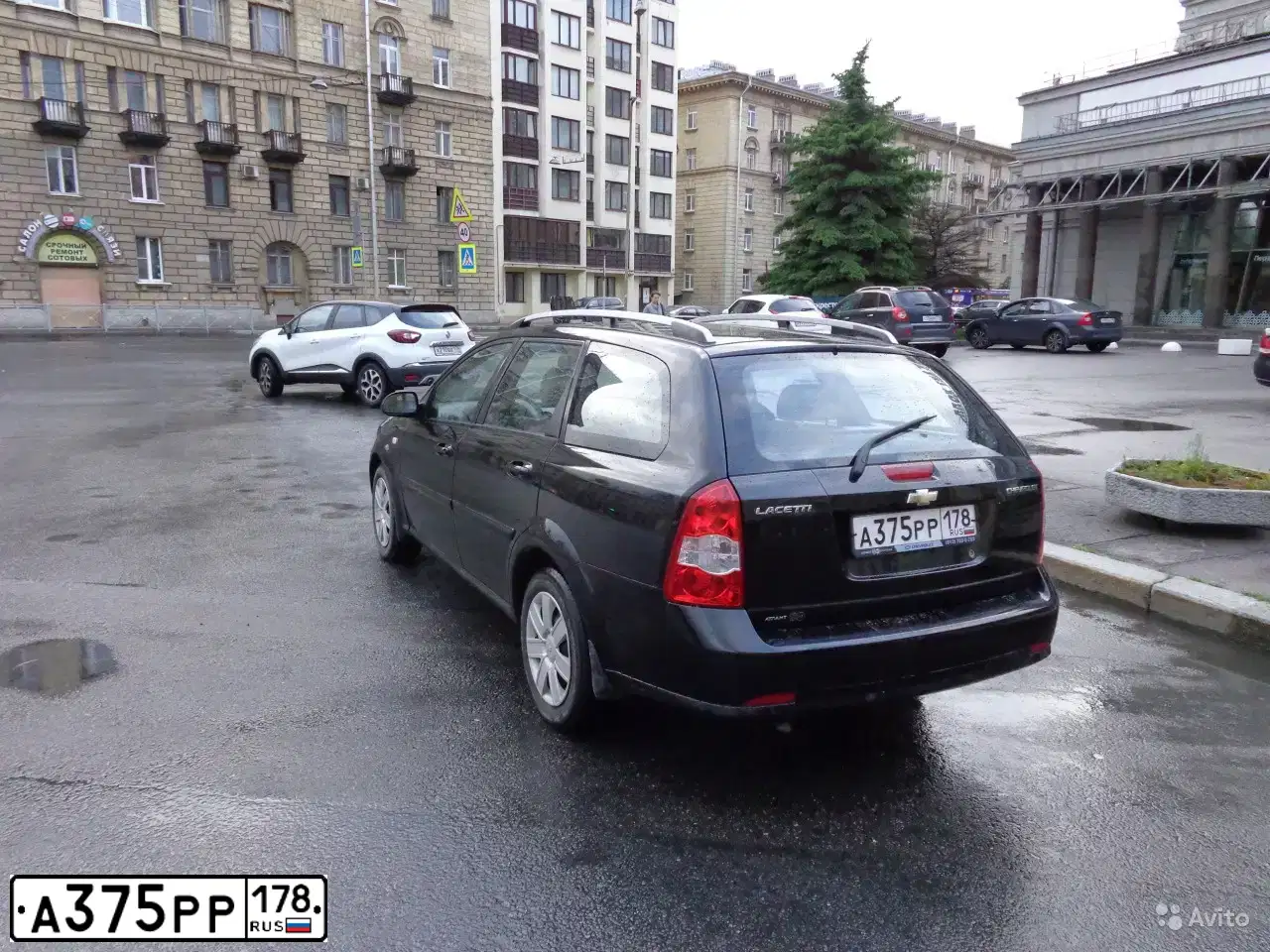 Фото автомобиля CHEVROLET LACETTI, 2007 — госномер А375РР178. Цвет: ЧЕРНЫЙ