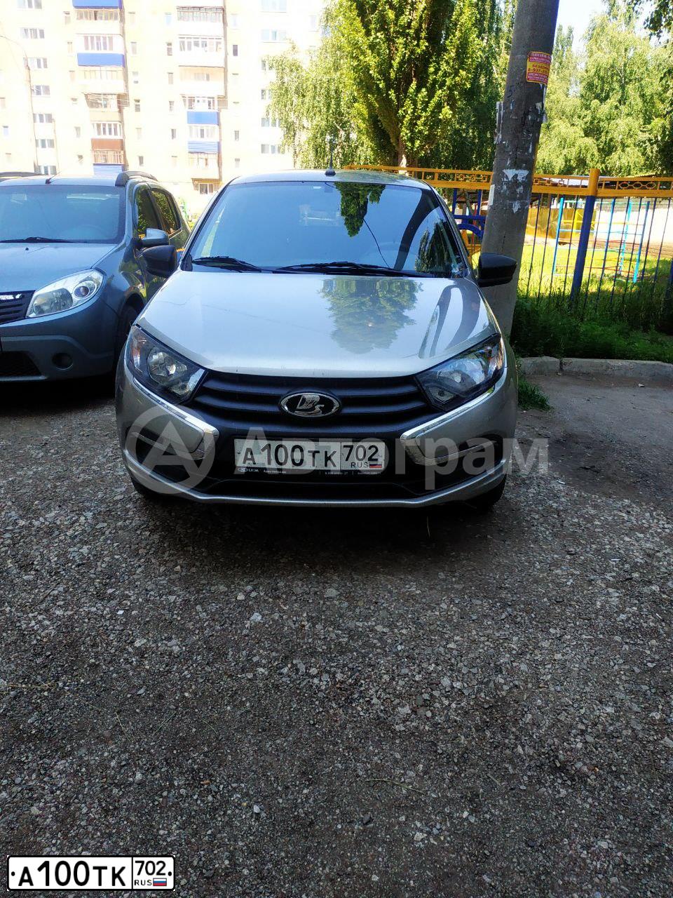 Фото автомобиля LADA 2191 GRANTA, 2020 — госномер А100ТК702. Цвет: СЕРЫЙ