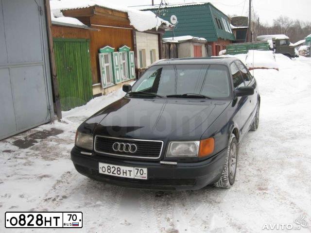 Фото автомобиля AUDI 100, 1991 — госномер О828НТ70. Цвет: ЧЕРНЫЙ