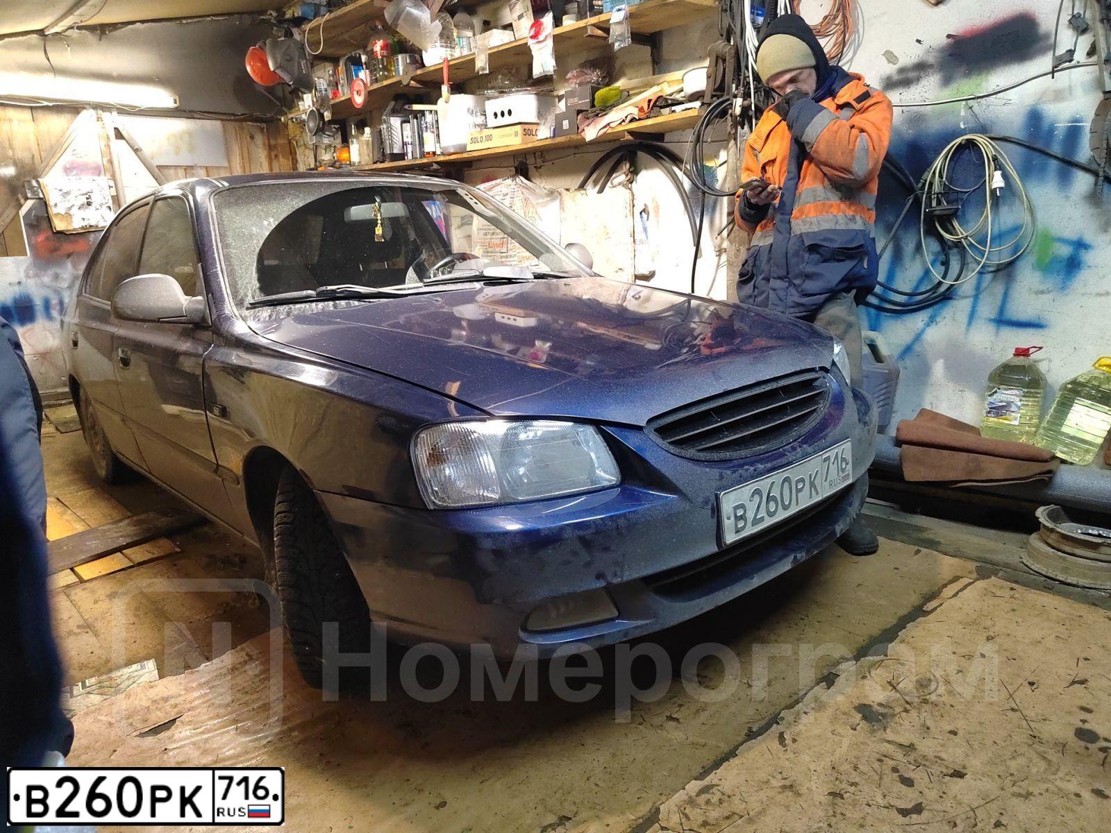 Фото автомобиля TAGAZ ACCENT, 2006 — госномер В260РК716. Цвет: синий