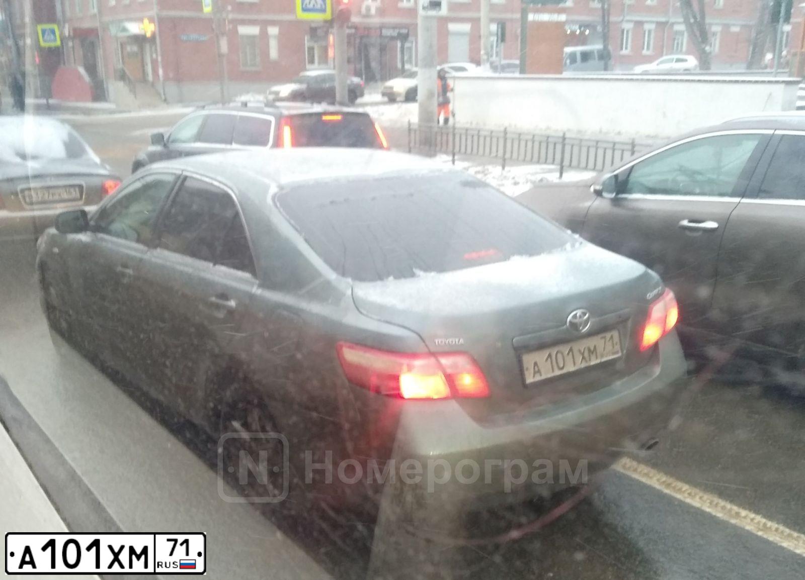 Фото автомобиля TOYOTA CAMRY, 2006 — госномер А101ХМ71. Цвет: бирюзовый