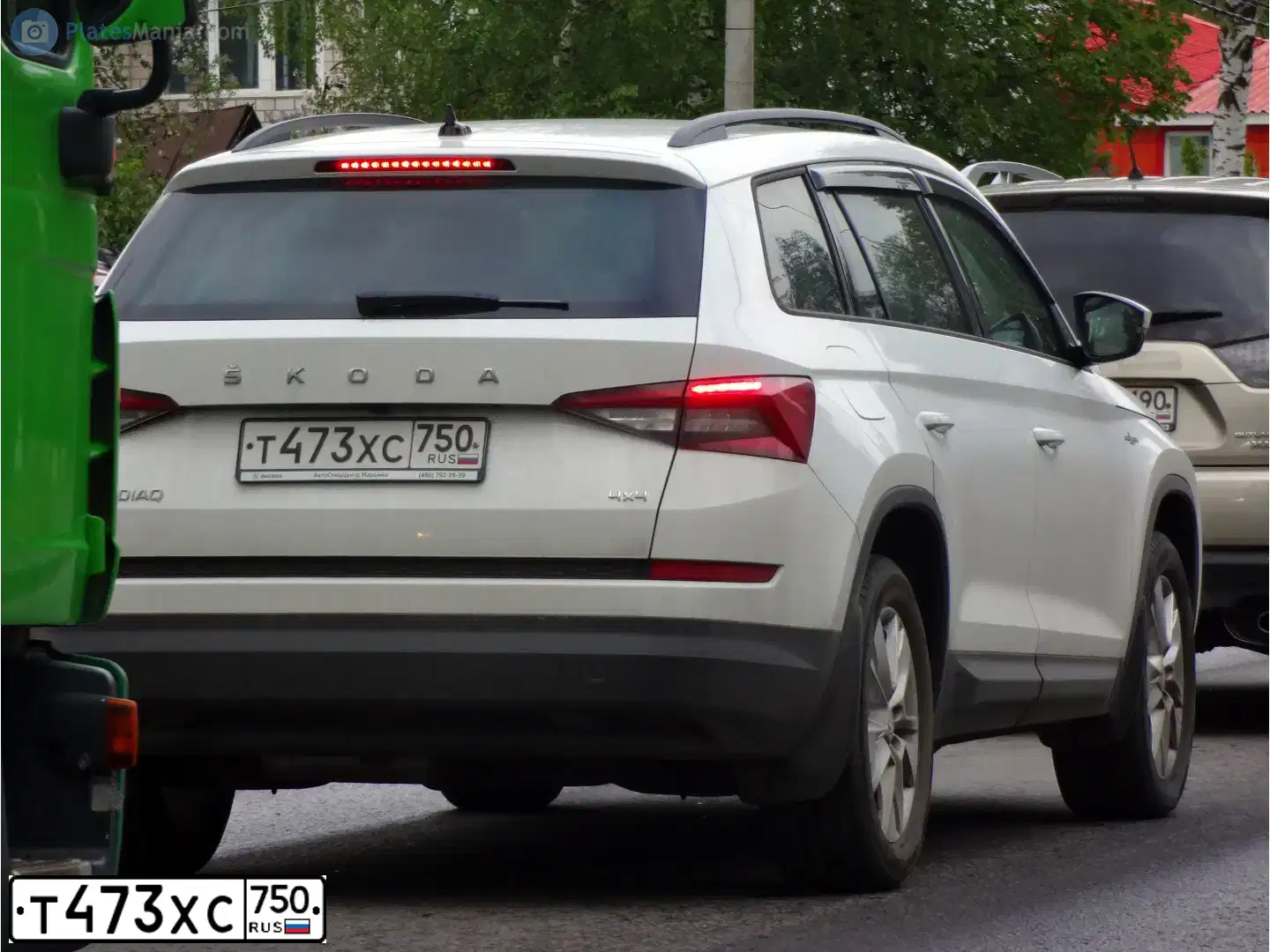 Фото автомобиля SKODA KODIAQ, 2019 — госномер Т473ХС750. Цвет: Белый