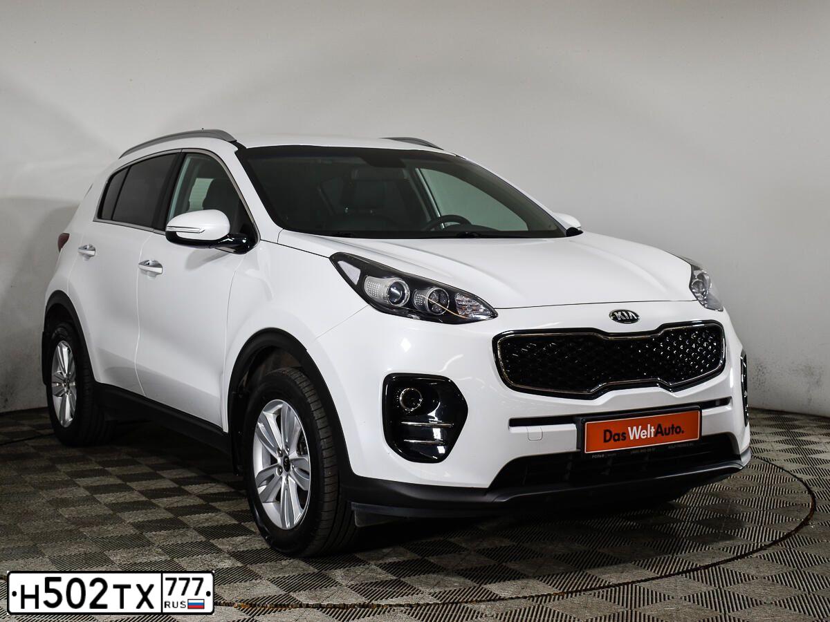 Фото автомобиля KIA SPORTAGE, 2016 — госномер Х857АС198. Цвет: Белый