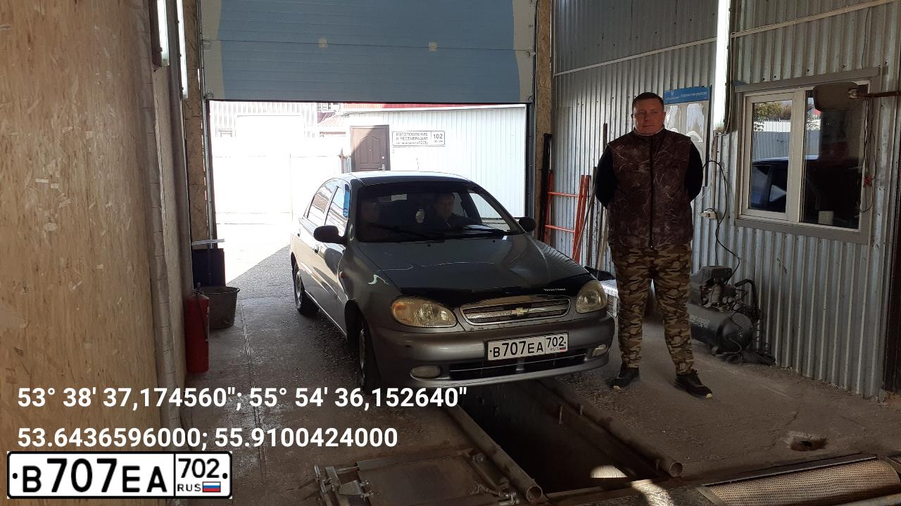 Фото автомобиля ZAZ LANOS, 2007 — госномер В707ЕА702. Цвет: Серебристый
