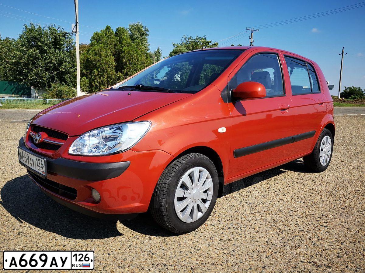 Фото автомобиля HYUNDAI GETZ, 2007 — госномер Е014НУ193. Цвет: Красный