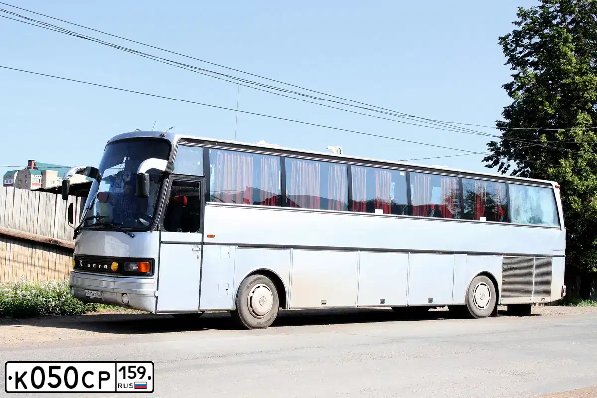 Фото автомобиля SETRA S 215, 1987 — госномер К050СР159. Цвет: ОПАЛ
