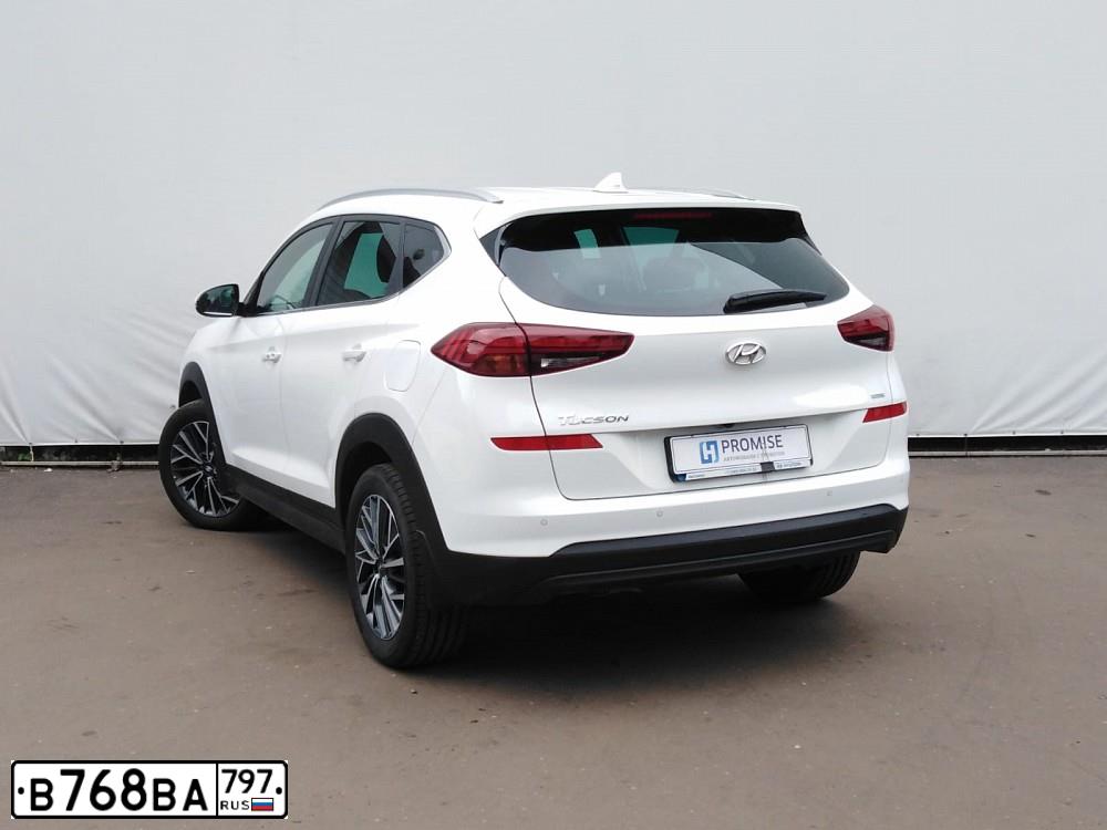 Фото автомобиля HYUNDAI TUCSON, 2020 — госномер К381ОХ790. Цвет: Белый