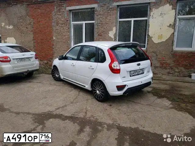 Фото автомобиля LADA 2192 KALINA, 2018 — госномер А491ОР716. Цвет: БЕЛЫЙ