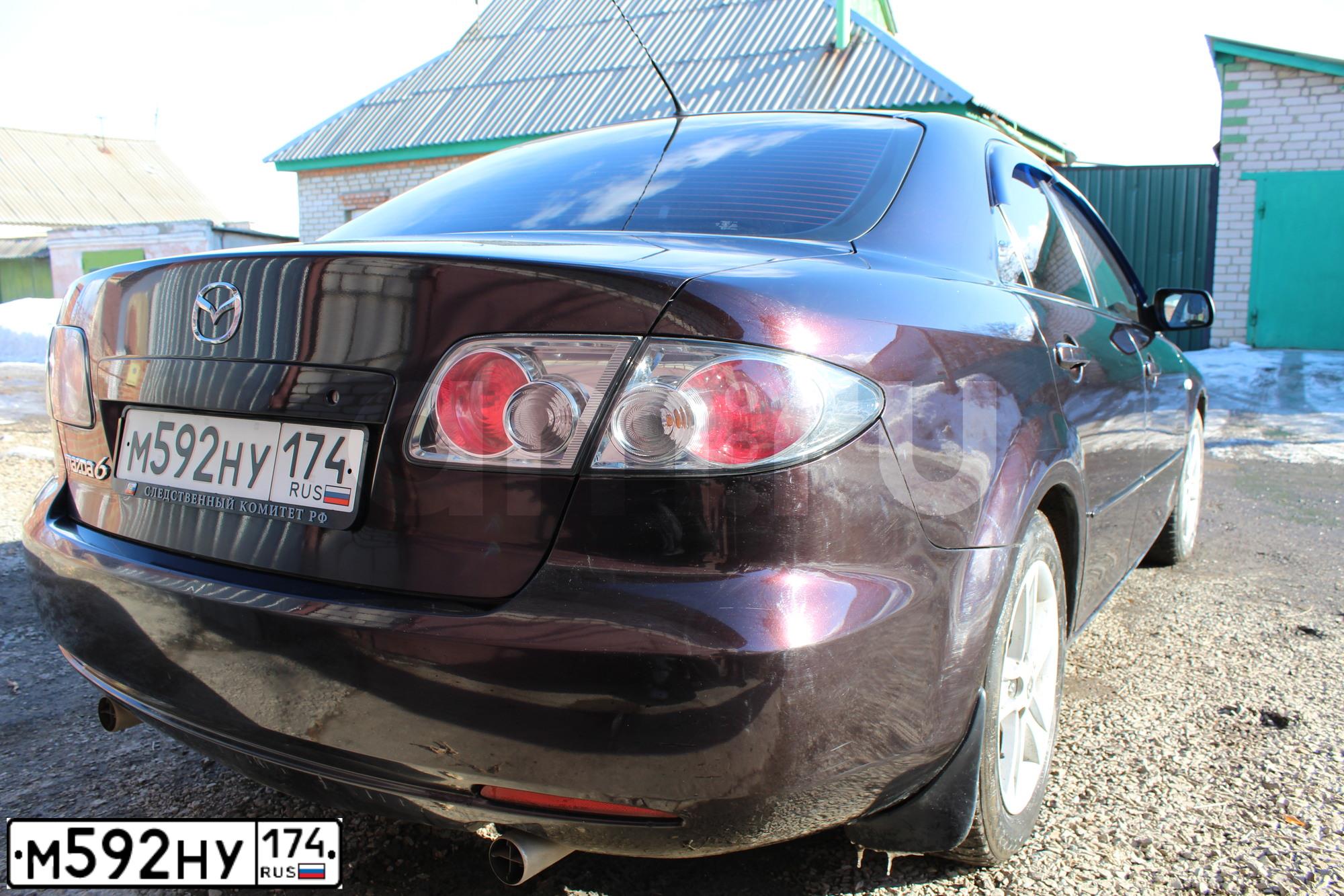 Фото автомобиля MAZDA 6, 2005 — госномер О618ТО196. Цвет: ЧЕРНО-КРАСНЫЙ
