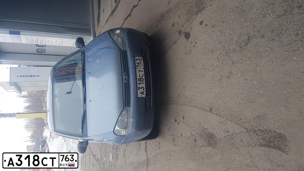 Фото автомобиля LADA 1118 KALINA, 2006 — госномер А318СТ763. Цвет: Серо-Синий