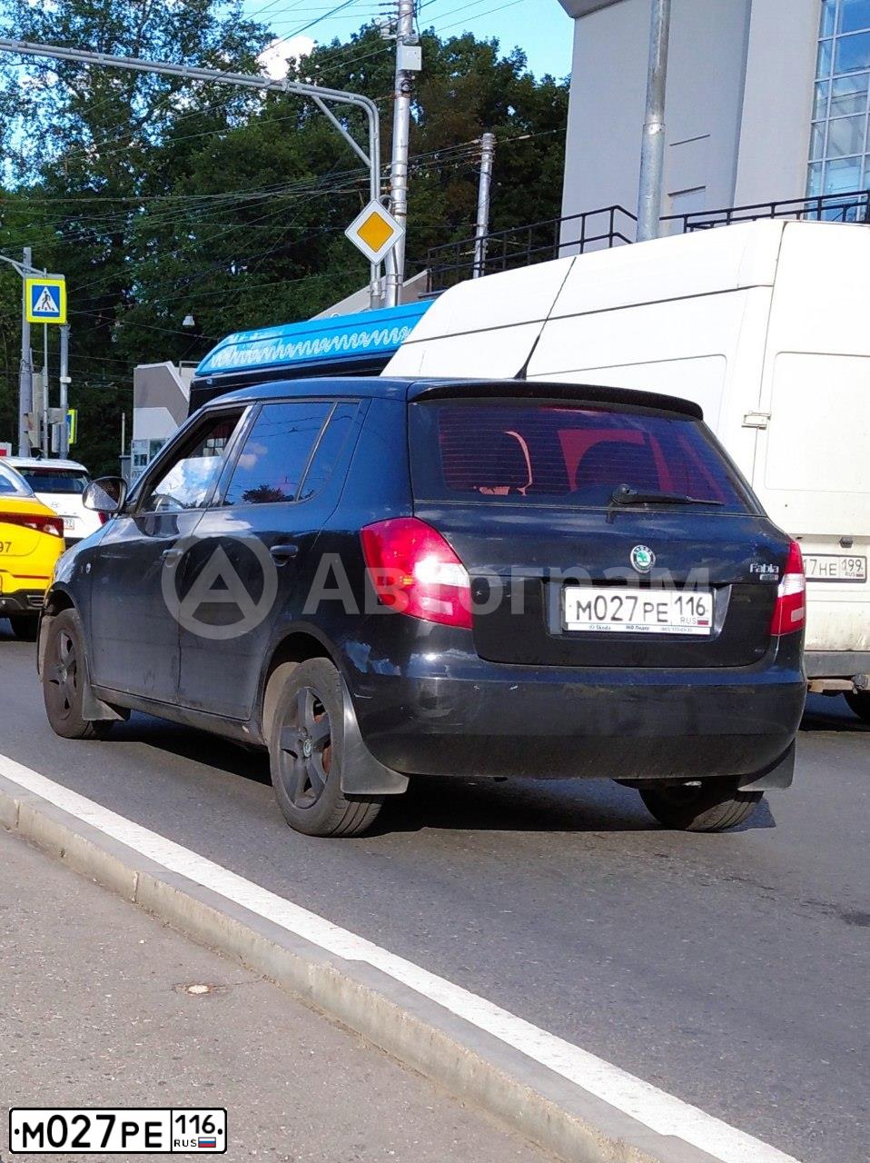 Фото автомобиля SKODA FABIA, 2008 — госномер Х752ТУ790. Цвет: ЧЕРНЫЙ