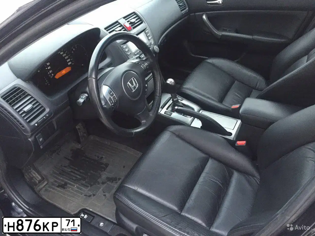 Фото автомобиля HONDA ACCORD, 2008 — госномер Н876КР71. Цвет: ЧЕРНЫЙ