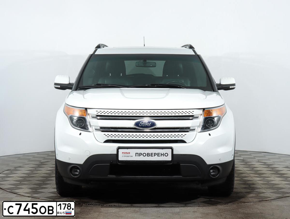 Фото автомобиля FORD EXPLORER, 2015 — госномер А177ХА147. Цвет: Белый