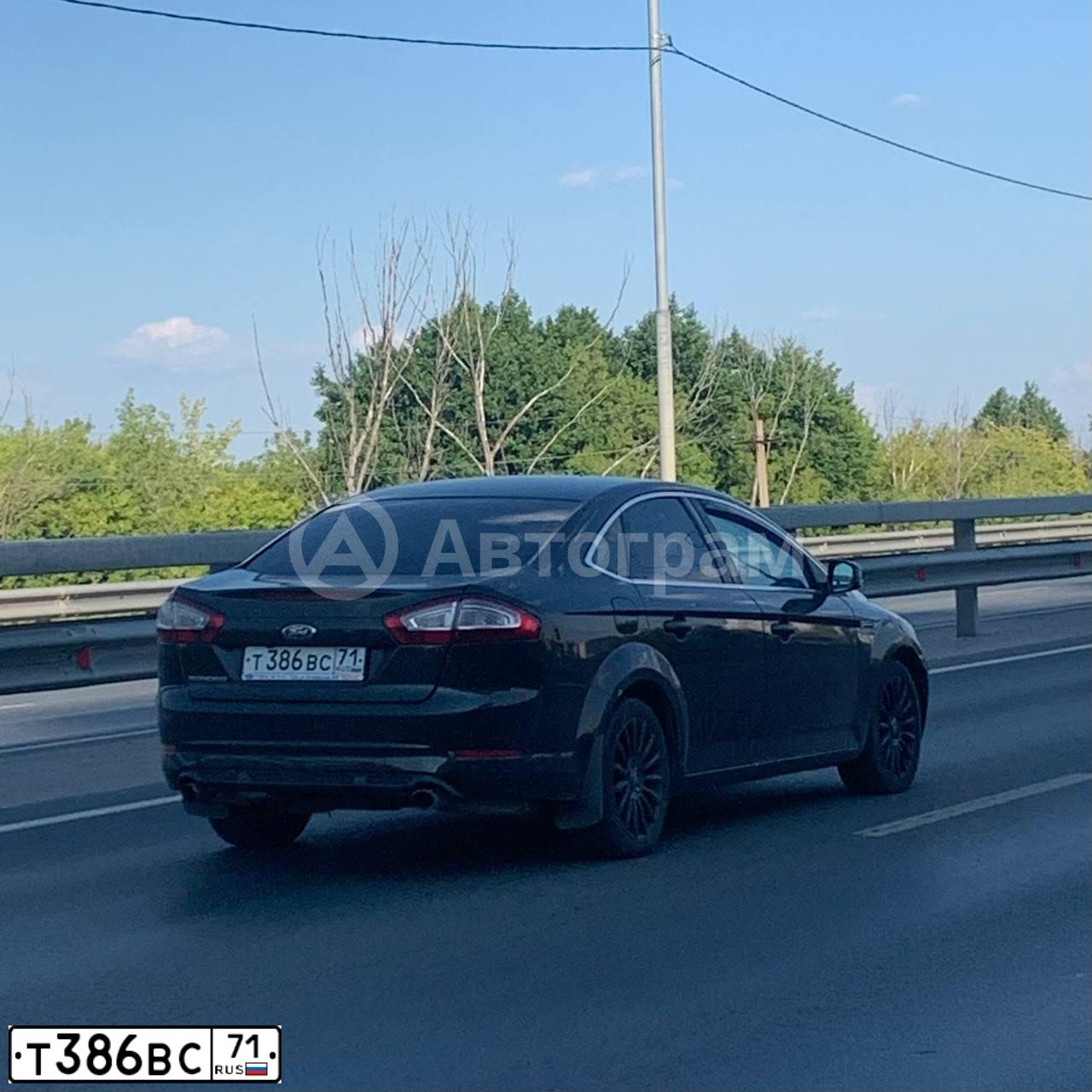 Фото автомобиля FORD MONDEO, 2011 — госномер Т386ВС71. Цвет: ЧЕРНЫЙ